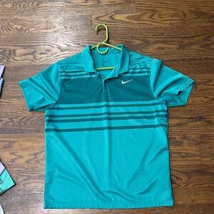 Nike Green Polo with stripes